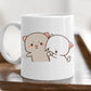 Bubu Dudu Couple Fight Cute Printed Mug to Gift for Married Couple Girlfriend Boyfriend Anniversary Gift (Set of 1)