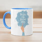 Take Time To Make Your Soul Happy Quote Printed Mug inner Blue | Motivational Quotes Printed Coffee Mug