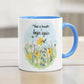 Take Time To Make Your Soul Happy Quote Printed Mug inner Blue | Motivational Quotes Printed Coffee Mug