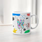 Alphabet Printed Ceramic Coffee Mug for Your Loved One