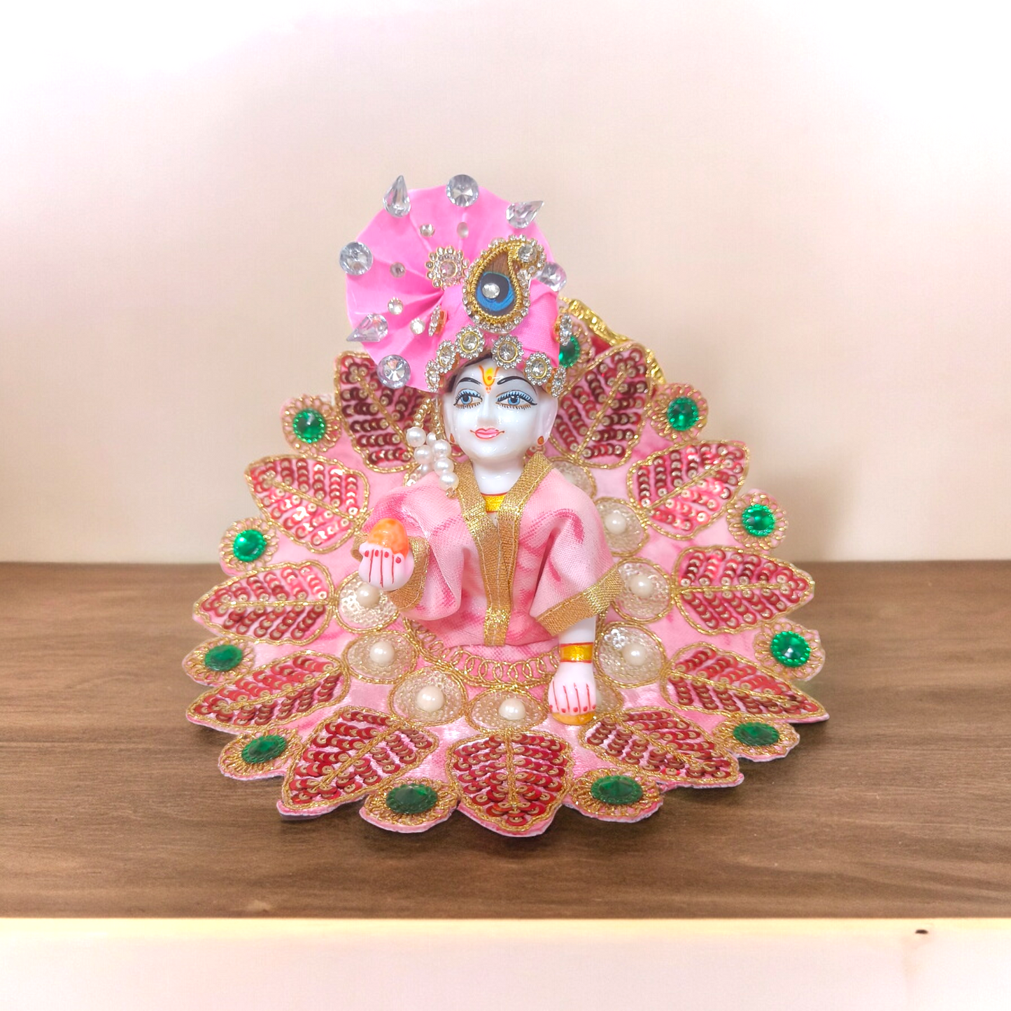 pink laddu gopal dress