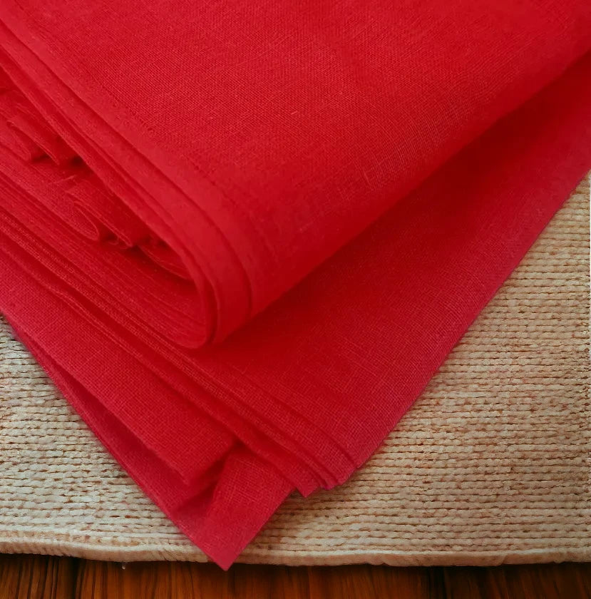 Cotton Cloth for Puja | Red Pooja Cloth | Pooja Cotton Cloth (1 Meter)